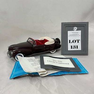 -131- VINTAGE | Franklin Mint 1941 Lincoln Continental Diecast Car