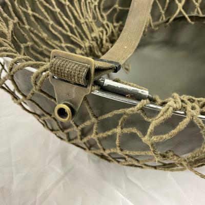 -139- MILITARY | Post World War II Era Army Helmet With Mesh Top