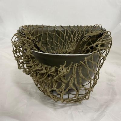 -139- MILITARY | Post World War II Era Army Helmet With Mesh Top