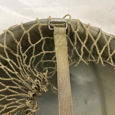 -139- MILITARY | Post World War II Era Army Helmet With Mesh Top