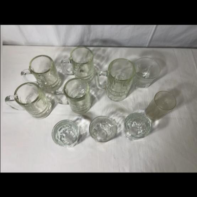 Lot of 10 Assorted Drinking Glassware