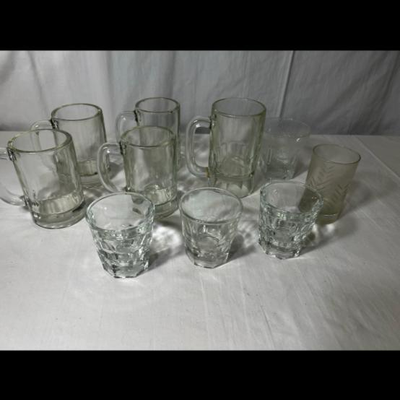 Lot of 10 Assorted Drinking Glassware