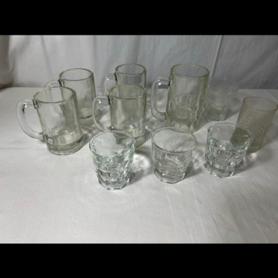 Lot of 10 Assorted Drinking Glassware