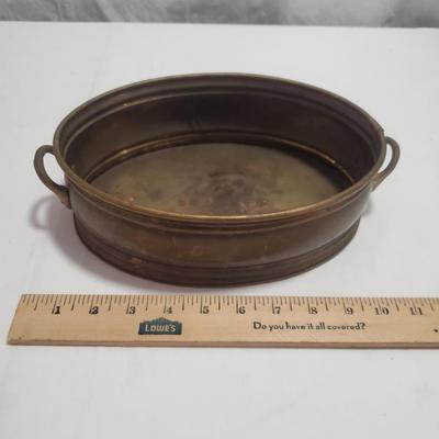 3 Retro Planters/Tray (2 brass)
