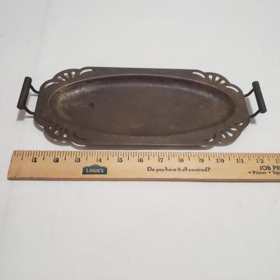3 Retro Planters/Tray (2 brass)