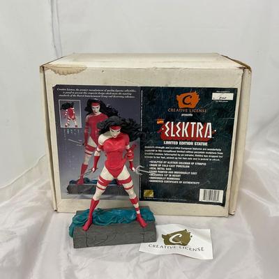 -154- VINTAGE | Elektra Limited Edition Red Costume Statue