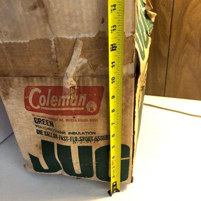 Vintage Coleman Green One Gallon- Fast Flo Spout- Original Box