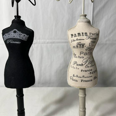 2 Female Mannequin Jewelry Stands