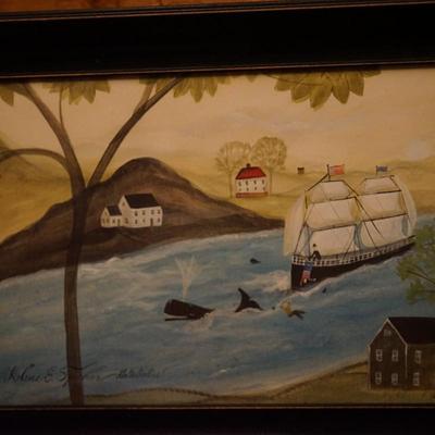 PRIMTIVE PAINTING OF FACTORY TOWN