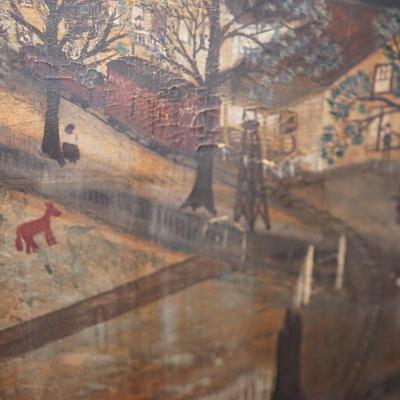 PRIMTIVE PAINTING OF FACTORY TOWN