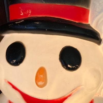 Vintage Snowman W/Friends Blow Mold - Tested - Union Products