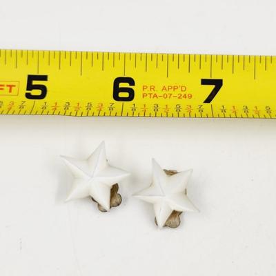 MADE IN JERUSALEM MOTHER OF PEARL WHITE STAR EARRINGS