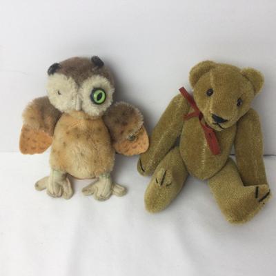 934 Vintage Steiff Owl & Cristinaâ€™s Bear Jan Hagara Collection