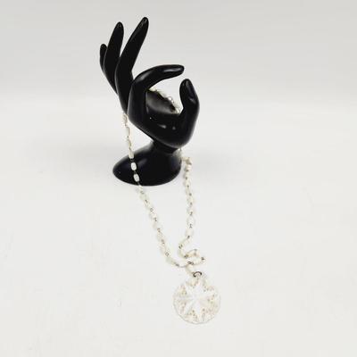STAR OF DAVID MADE IN JERUSALEM MOTHER OF PEARL NECKLANCE