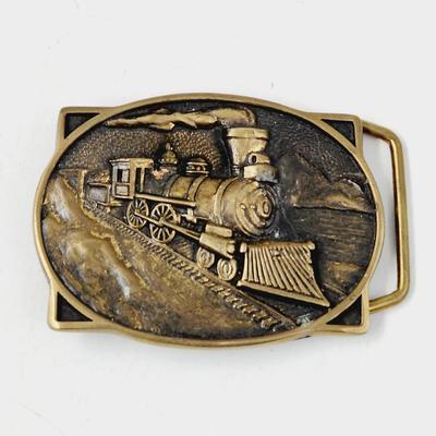 BTS BRASS STEAM TEAIN BELT BUCKLE