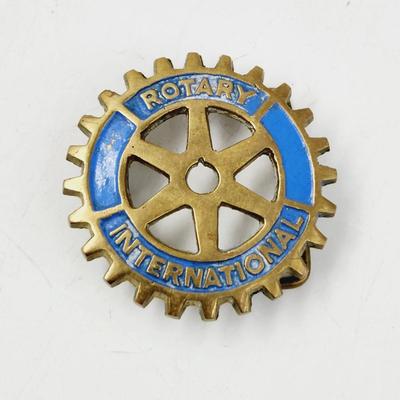 SOLID BRASS ROTARY INTERNATIONAL BELT BUCKLE