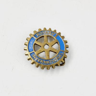 SOLID BRASS ROTARY INTERNATIONAL BELT BUCKLE