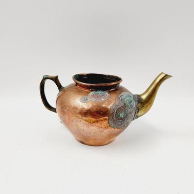 COOL COPPER & BRASS TEA POT