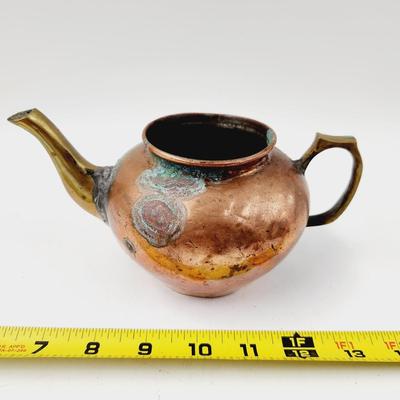 COOL COPPER & BRASS TEA POT