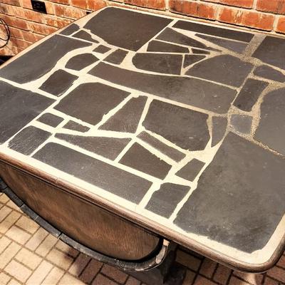 Lot #97  Awesome Vintage Pub Table w/chairs  - Barrel Motif