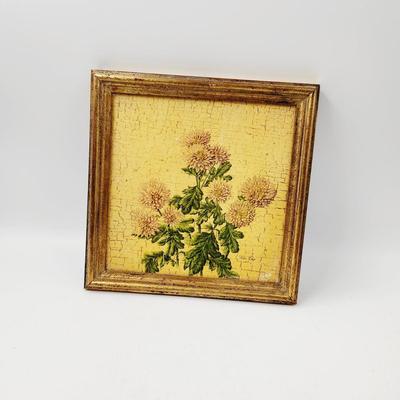 VINTAGE FLORENTIA FLOWERS FRAMED ART