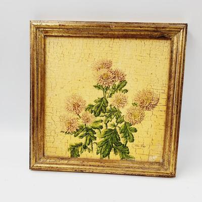 VINTAGE FLORENTIA FLOWERS FRAMED ART