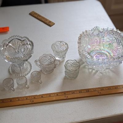 Variety Lot of Iridescent Glass (8)