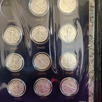 Silver Walking Liberty Half Dollar Collection 1934 - 1947