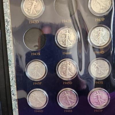 Silver Walking Liberty Half Dollar Collection 1934 - 1947