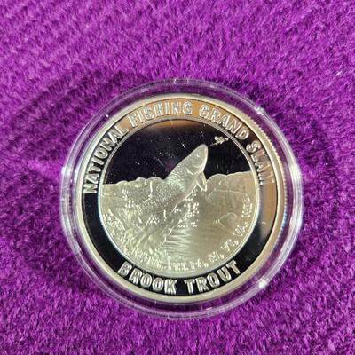 National Fishing Grand Slam Silver Coin Collection BROOK TROUT Coin