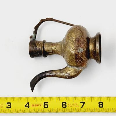 BEAUTIFUL ETCHED BRASS PITCHER