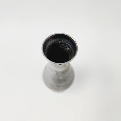 CUTE LITTLE SILVER TONED METAL VASE