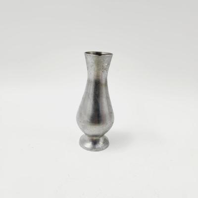 CUTE LITTLE SILVER TONED METAL VASE