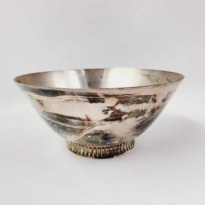 SILVER PLATE DECORATED BOWL