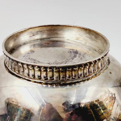 SILVER PLATE DECORATED BOWL
