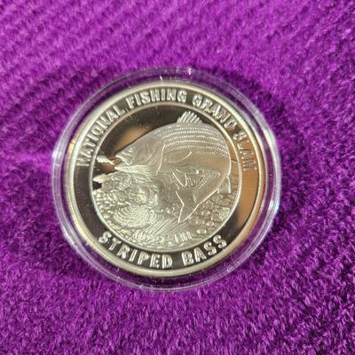 National Fishing Grand Slam Silver Coin Collection STRIPED BASS Coin