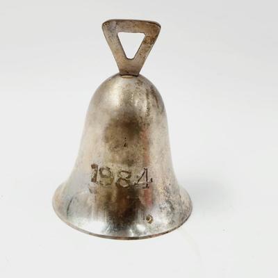 1984 SILVER TONED METAL BELL - HEAVY