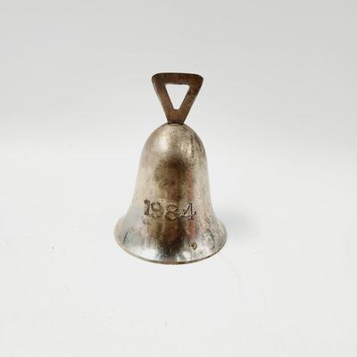 1984 SILVER TONED METAL BELL - HEAVY