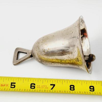 1984 SILVER TONED METAL BELL - HEAVY