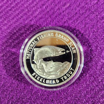 National Fishing Grand Slam Silver Coin Collection STEELHEAD TROUT Coin