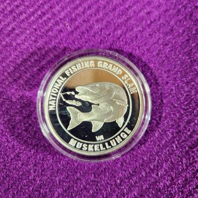 National Fishing Grand Slam Silver Coin Collection MUSKELLUNGE Coin