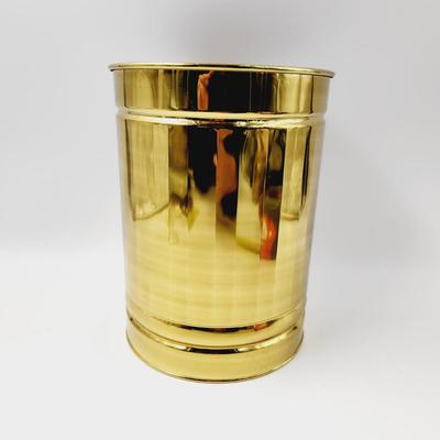 SMALL BRASS TRASH CAN
