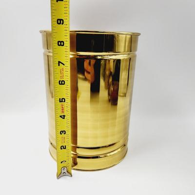 SMALL BRASS TRASH CAN
