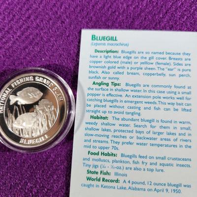 National Fishing Grand Slam Silver Coin Collection BLUEGILL Coin