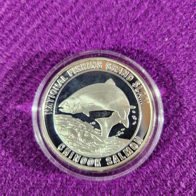 National Fishing Grand Slam Silver Coin Collection CHINOOK SALMON Coin