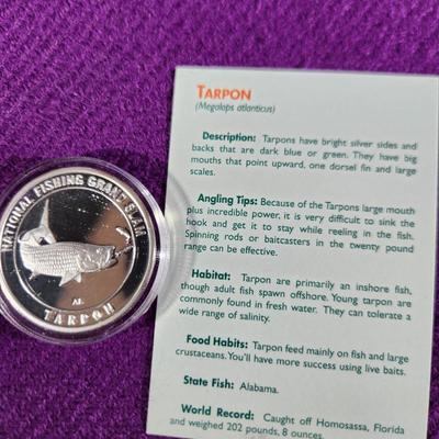 National Fishing Grand Slam Silver Coin Collection TARPON Coin