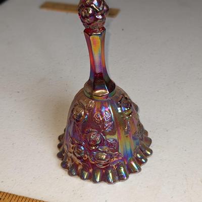 Vintage Fenton Bell Ruffled Iridescent Carnival Glass