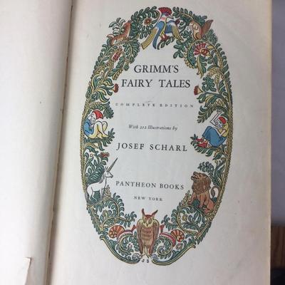 940 Vintage Fairy Tales Lot Grimmâ€™s Fairytales Josef Scarl Complete Edition