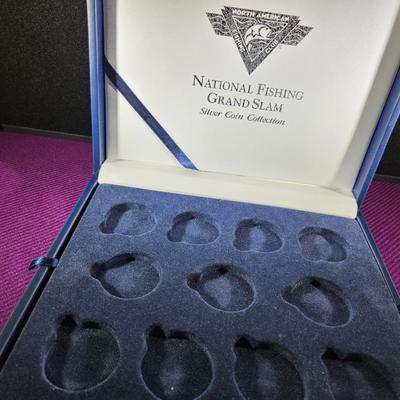 National Fishing Grand Slam Silver Coin Collection Display and Storage Box