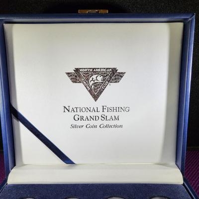 National Fishing Grand Slam Silver Coin Collection Display and Storage Box